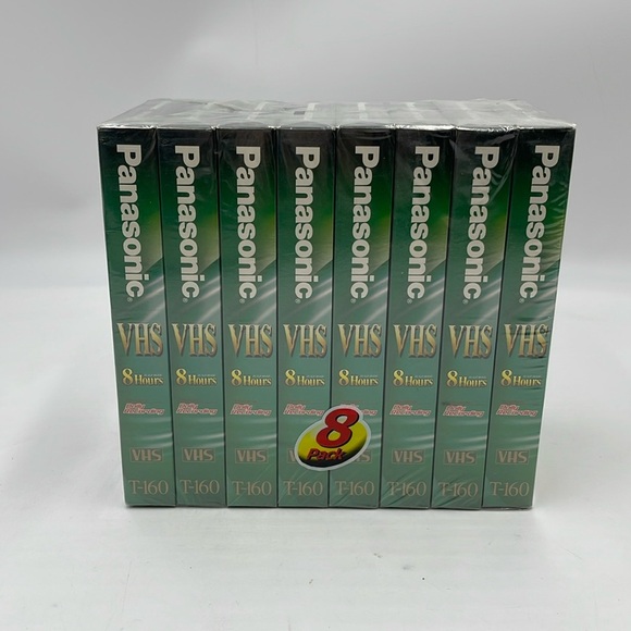 Lot of 8 Panasonic Blank VHS VCR Tapes T-120 NV-T120CAA 6 Hours VHS - Picture 1 of 5